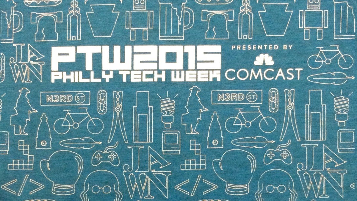 Detail from the official Philly Tech Week 2015 t-shirt