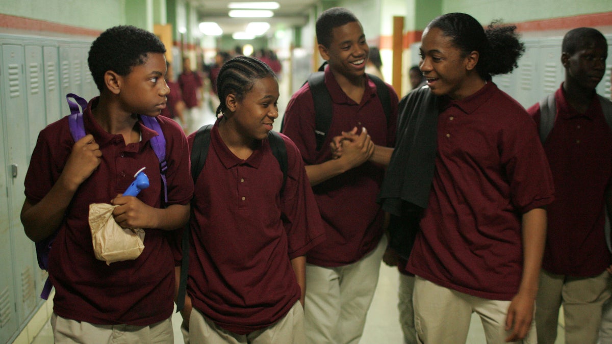  From left, actors Jermaine Crawford, Maestro Harrell, Tristan Wilds and Julito McCullum portray students in the Baltimore school system, the focus of the fourth season of HBO's dramatic series 