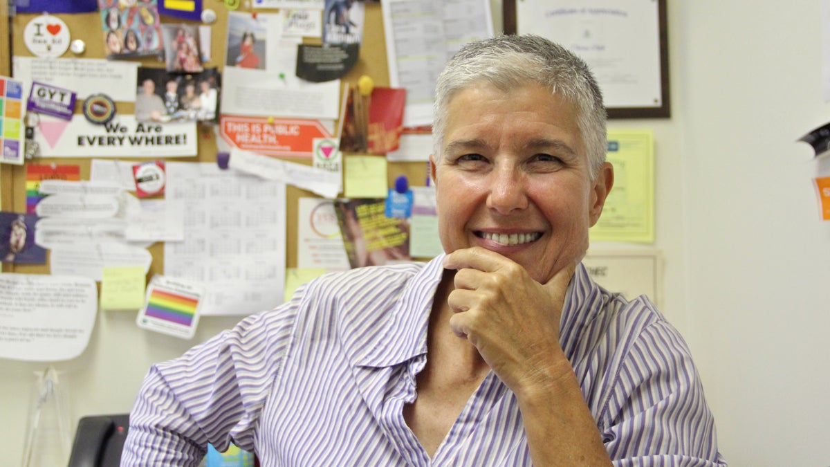  Terri Clark is shown in her ActionAIDS office. (Emma Lee/WHYY) 