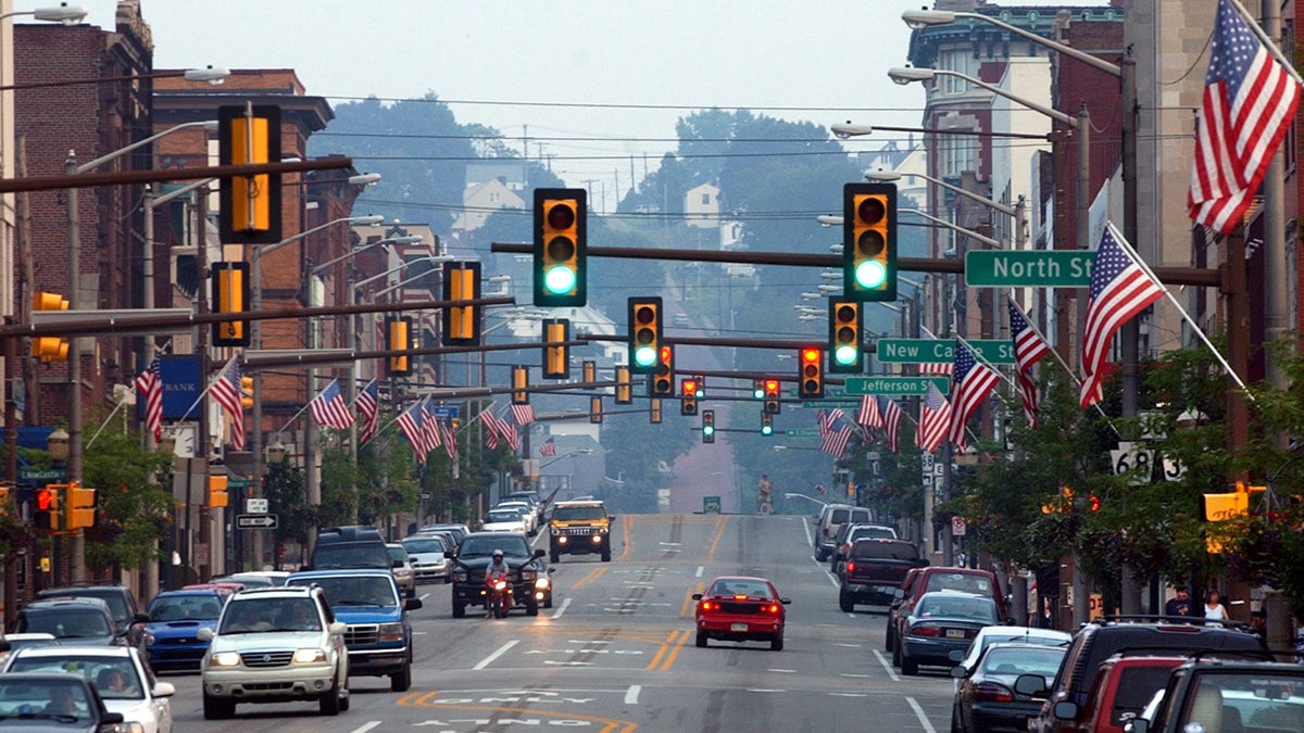  Traffic moves along the main street as signals change in Butler, Pa.  (AP File Photo/Keith Srakocic) 