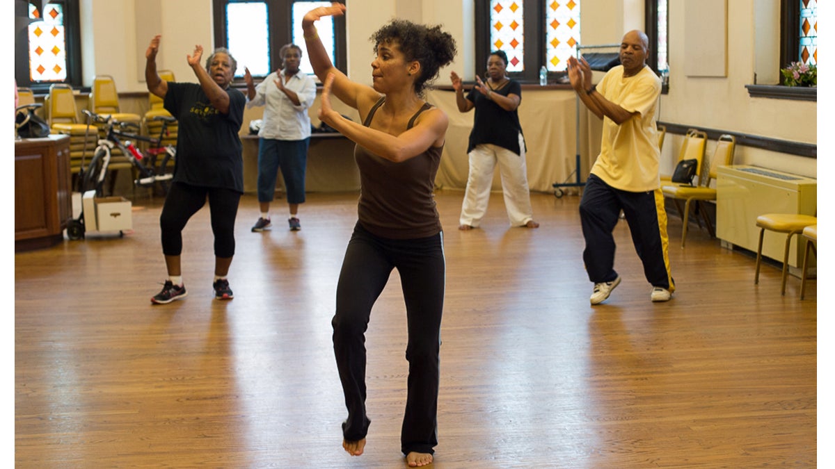 The University of Pennsylvania's Institute on Aging is testing the effect of a three-days-a-week dance class on the brain function of older African-Americans. The clinical trial is a search for therapies that could help prevent dementia. (Image courtesy of Holli Stephens)