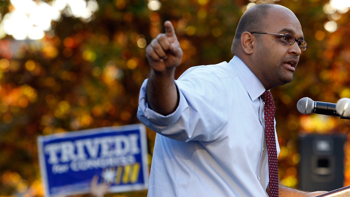  Pennsylvania Democratic Congressional candidate Manan Trivedi. (AP Photo/Matt Rourke, file) 