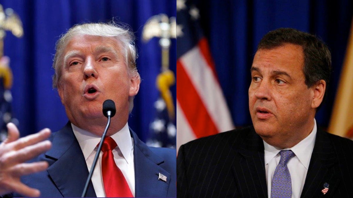  New York billionaire Donald Trump and New Jersey Gov. Chris Christie elicit the strongest reactions from Garden State Republicans in a recent Fairleigh Dickinson PublicMind  poll.(AP photos) 