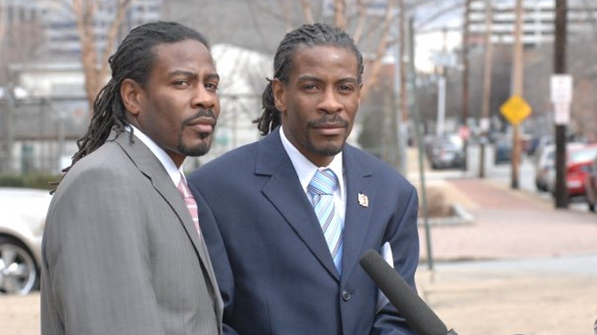 City Council rejected a committee's choice of Albert Mills (left) to replace his twin brother Nnamdi Chukwuocha on City Council. The brothers were named Delaware's poets laureate in 2015. (via Twitter/@TwinPoets) 