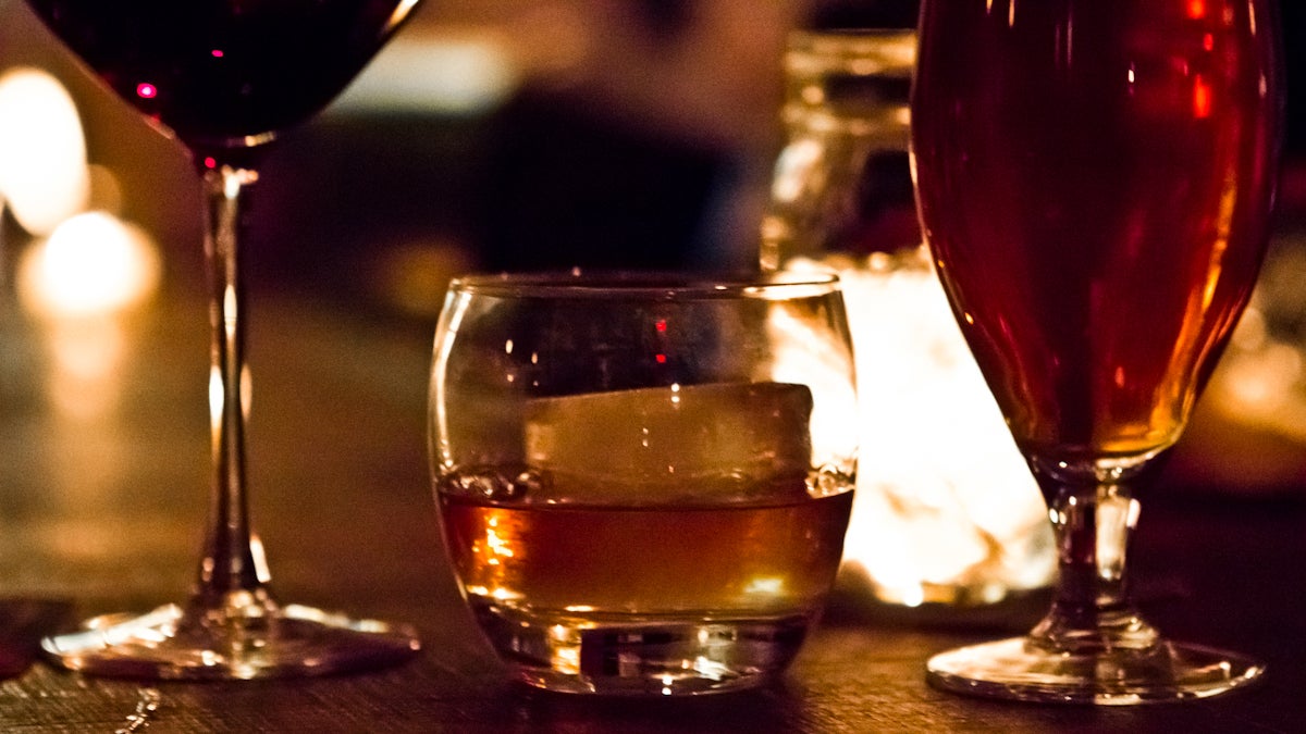  Wine, whiskey, and beer at The Twisted Tail. (Kimberly Paynter/WHYY) 