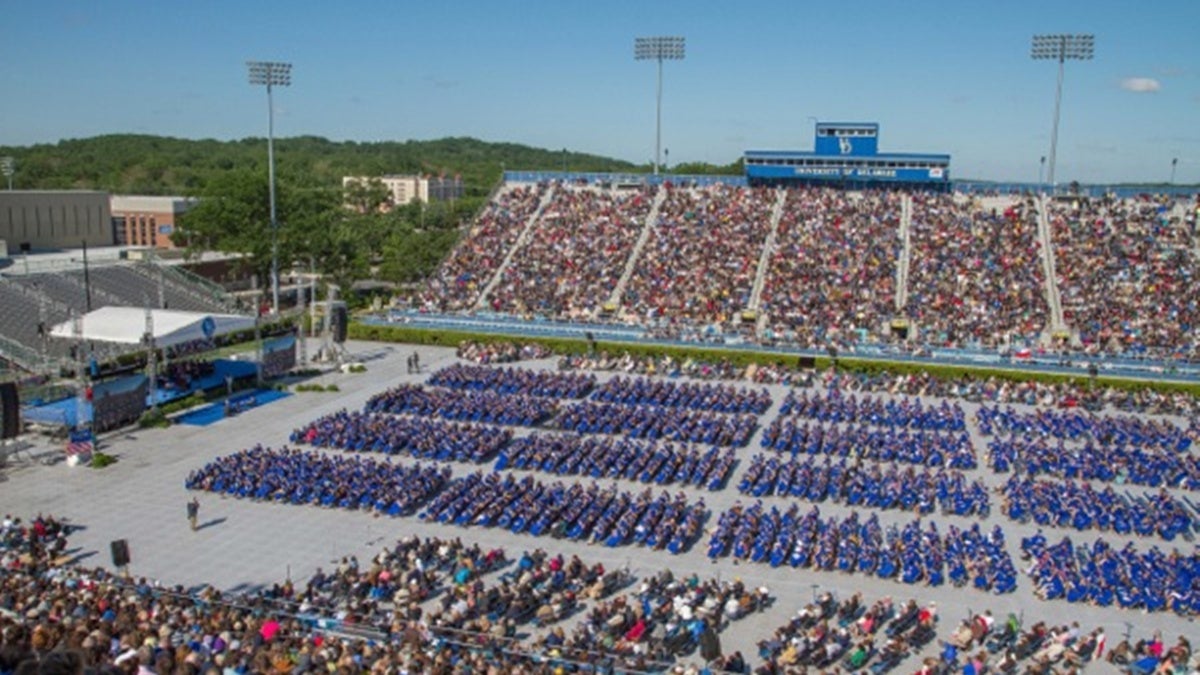  The May 2013 graduation ceremony at UD (photo courtesy of the University of Delaware)  