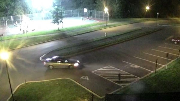  UD Police are looking for the car seen leaving the basketball court in this surveillance image.  