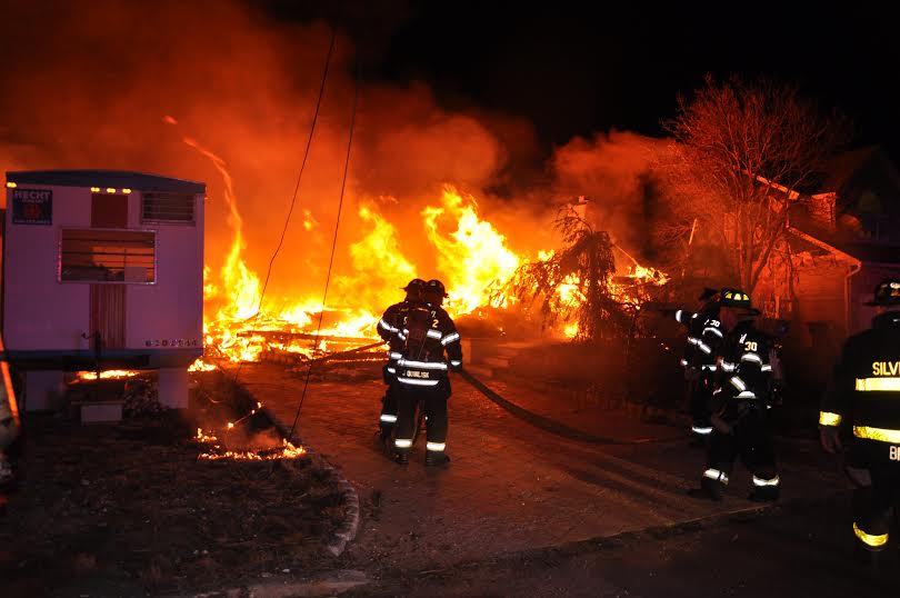  The March 2 blaze that ripped through a house at 643 Bayview Drive in the Green Island section of Toms River was intentionally set, police said. (Photo: Toms River Police Department) 
