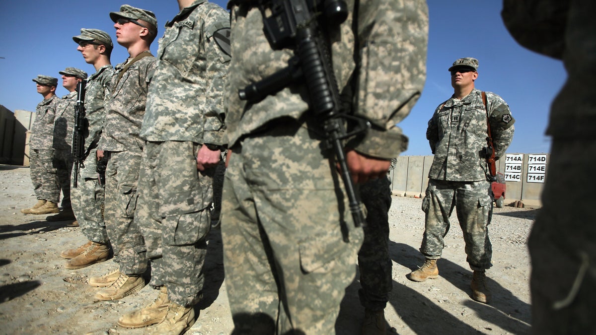  U.S. soldiers from the 3rd Brigade, 1st Cavalry Division, are shown at Camp Adder, the last remaining American base, near Nasiriyah, Iraq, in 2011, shortly before American military withdrawal into Kuwait. (AP Photo/Mario Tama, Pool) 