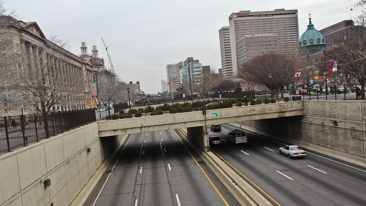  Seven bridges crossing Route 676 are slated to be rebuilt. (Kimberly Paynter/WHYY) 