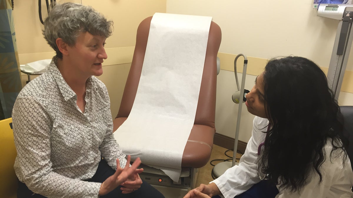 Physician and Robert Wood Johnson fellow Anita Ravi (left) with Dr. Amanda Harris at the Institute for Family Health's FQHC clinics in New York City. (Courtesy of Anita Ravi)