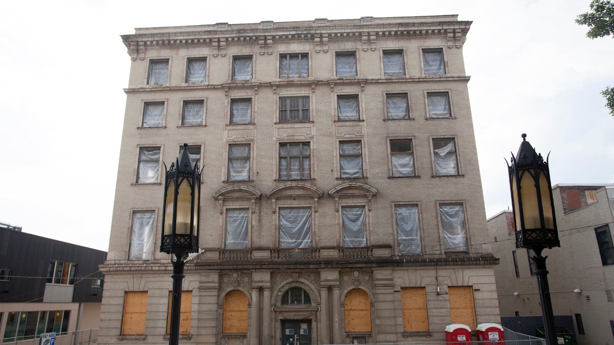  The YMCA, around the corner from the Werner Building in Pittsburgh's East Liberty neighborhood, is currently being redeveloped. The building is taking advantage of preservation tax credits and will be a hotel. (Irina Zhorov/WESA) 