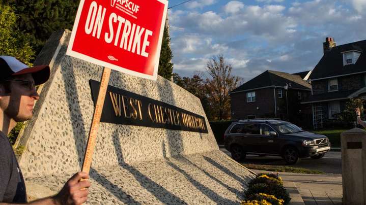 The union representing faculty members at West Chester University and 13 other universities in Pennsylvania has ended its strike. (Kimberly Paynter/WHYY)
