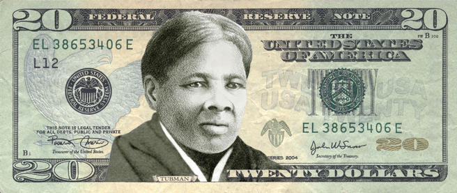  Harriet Tubman on a $20?  (Image via WomenOn20s.org) 