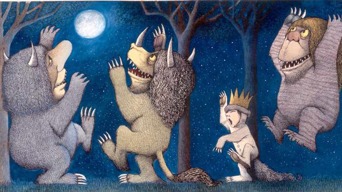  Final drawing for'Where the Wild Things Are.' Pen-and-ink and watercolor. ©The Estate of Maurice Sendak, 1963. 