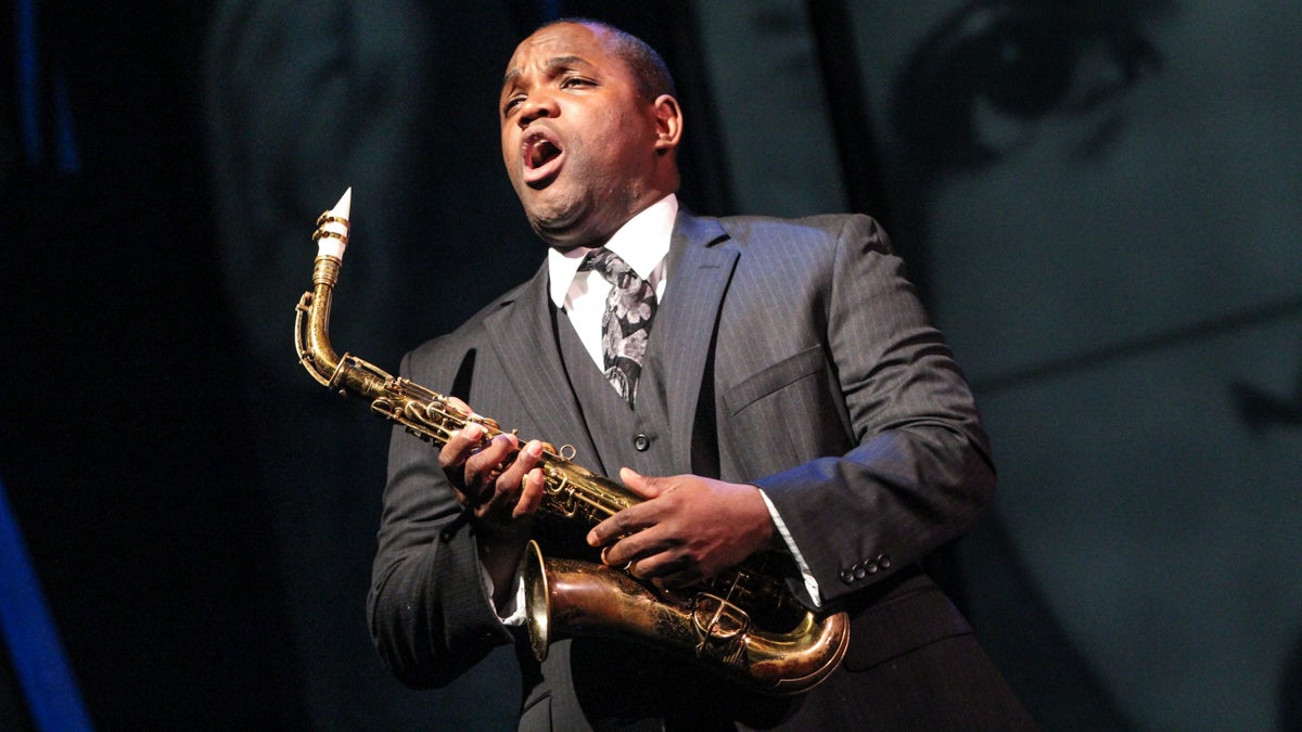 Lawrence Brownlee plays Charlie Parker in Opera Philadelphia’s ‘Charlie Parker’s YARDBIRD.’ (Kimberly Paynter/WHYY)