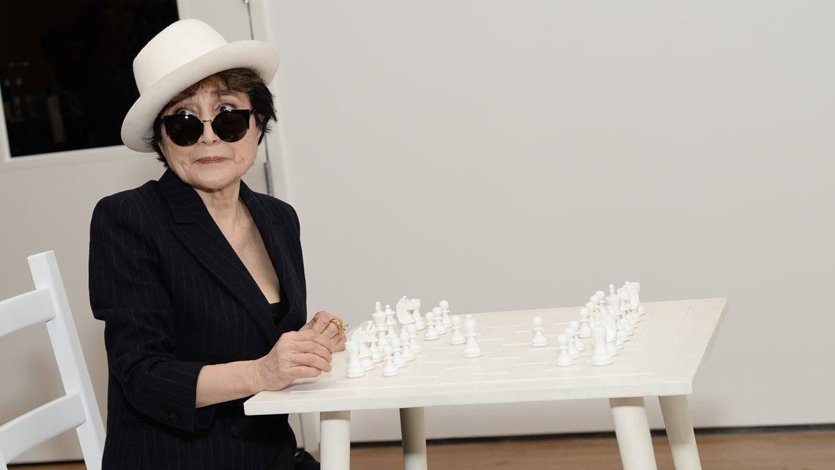  Yoko Ono is shown attending her 'One Woman Show' press preview at The Museum of Modern Art on Tuesday, May 12, 2015, in New York. (Photo by Evan Agostini/Invision/AP) 