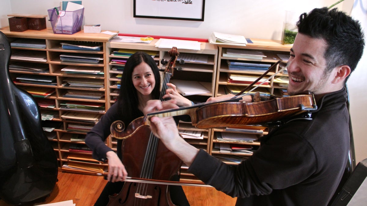Yumi Kendall and her brother Nick play pieces from their first Suzuki lessons. Both leared by the Suzuki method