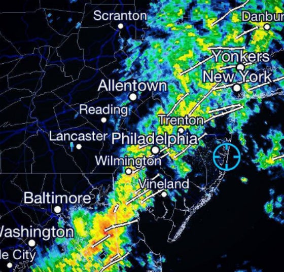  Radar at noon.  