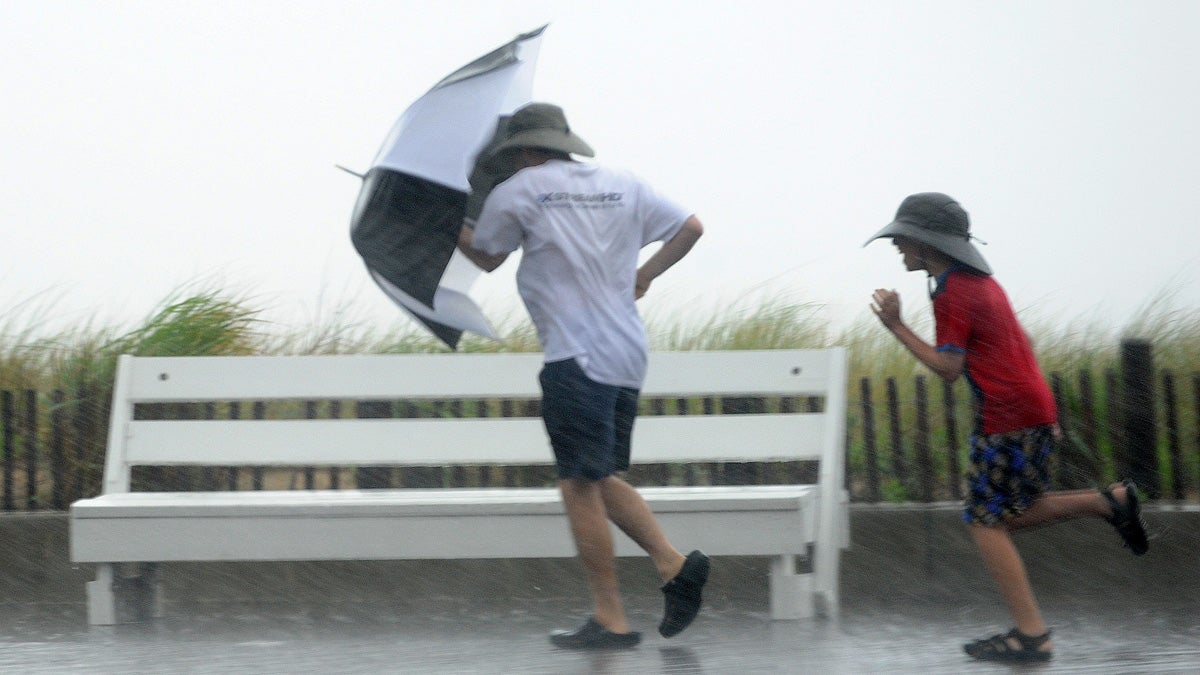 Hurricane Arthur brought heavy rain and some wind to Rehoboth Beach as it passed by the Delaware Coastal area on Friday July 4, 2014 with minor damage.  (Chuck Snyder for WHYY, file) 