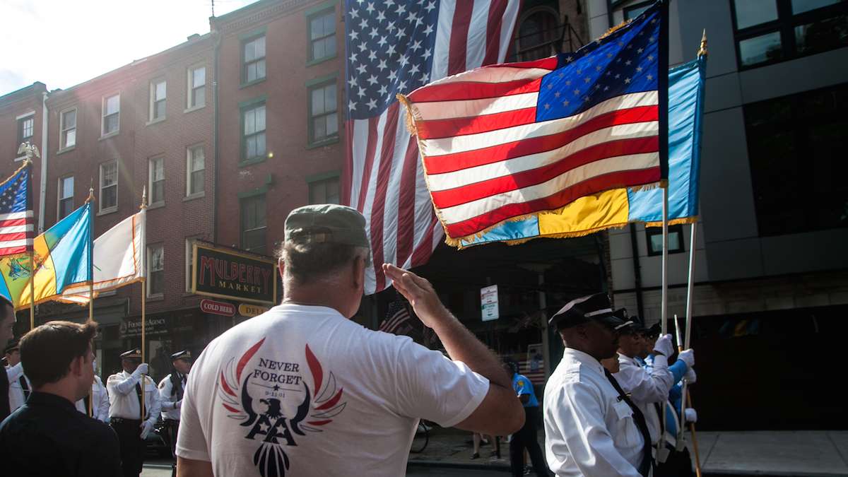 Philadelphia firefighters and police marched on Sunday September 11, 2016 to honor those who died responding to the terror attacks on the World Trade Center 15 years ago.