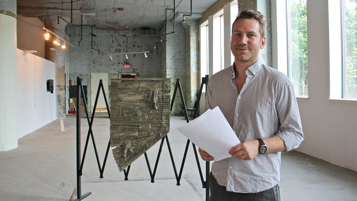 James Merle Thomas, executive director of Vox Populi artists collective, has wrangled a gallery space at 990 Spring Garden. (Emma Lee/WHYY)