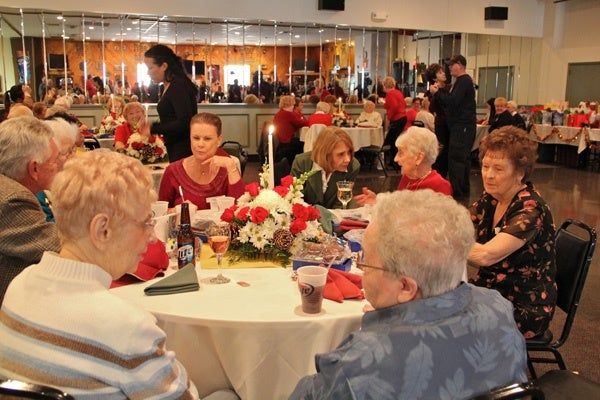 <p><p>Widows of Philadelphia firefighters gather at Local 22 on North Fifth Street for the annual pre-Thanksgiving luncheon. (Emma Lee/for NewsWorks)</p></p>
