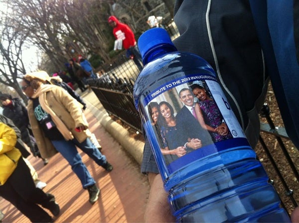 <p><p>Heard on the walk to the Capitol: "$2 Obama water won't make you holler." (Kimberly Paynter/WHYY)</p></p>
