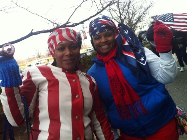 <p><p>Lasoka Mckeller and Yolonda Gray from Indiana want the president to decrease the deficit and create jobs in his second term. (Kimberly Paynter/WHYY)</p></p>

