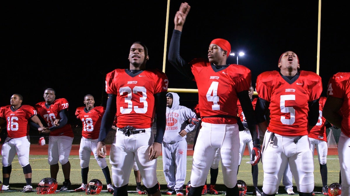  Deandre Scott (No. 5) and Aaron Ruff (No. 70) have been invited to play in the national Offense-Defense All-American Bowl in Florida on Jan. 3. (Bas Slabbers/for NewsWorks) 