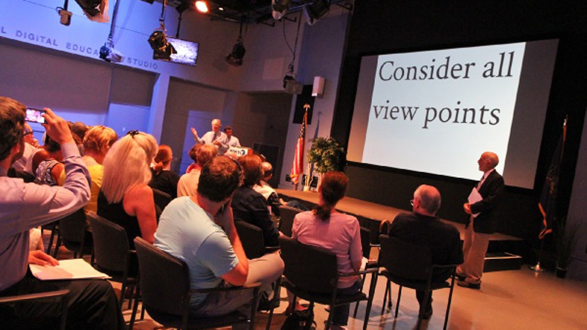  One goal of the forums is to better understand other view points. (Kimberly Paynter/WHYY) 