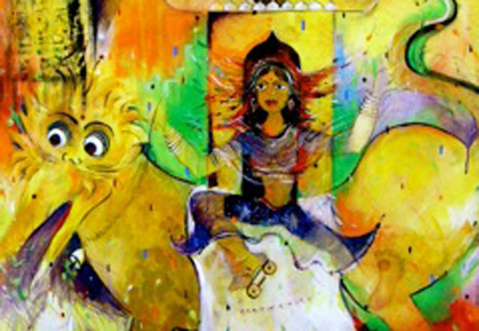  Ela Shah says the roller skates symbolize the fast paced world women now live in. (Image courtesy of Ela Shah) 