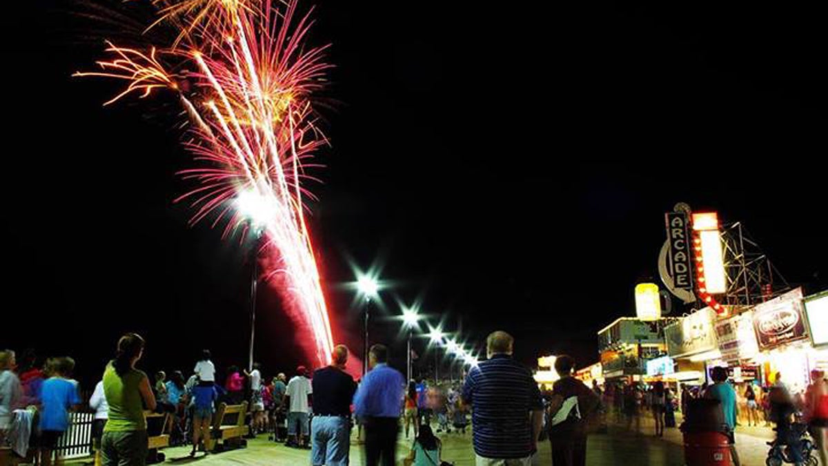  Fireworks last night over the boardwalk. (Photo courtesy of Gregory Hnath) 