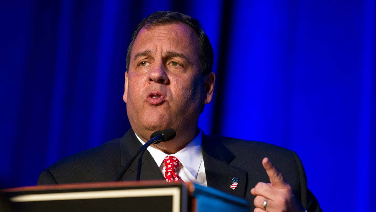 Gov. Christie gives the keynote address to the New Jersey State Chamber of Commerce annual Congressional Dinner in Washington, April 22, 2014. (AP Photo/Cliff Owen) 