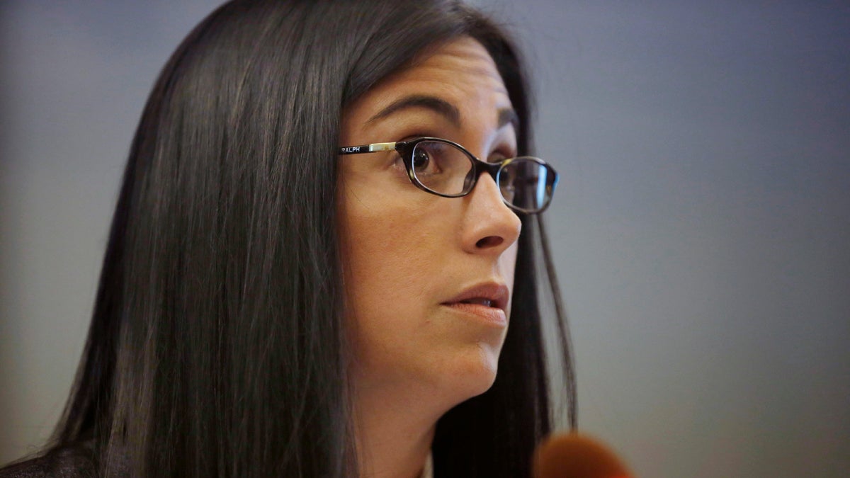  Former aide to Gov. Chris Christie, Christina Renna, testifies in Trenton. (Mel Evans/AP Photo) 