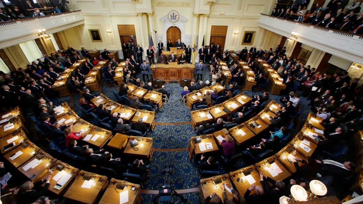  The New Jersey Assembly chamber in Trenton.  (AP Photo/Mel Evans) 