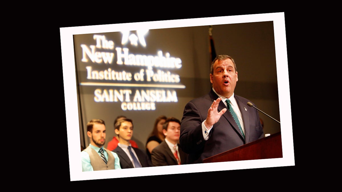   New Jersey Gov. Chris Christie, R-N.J. speaks in Manchester, N.H., Tuesday, April 14, 2015. (AP Photo/Jim Cole) 