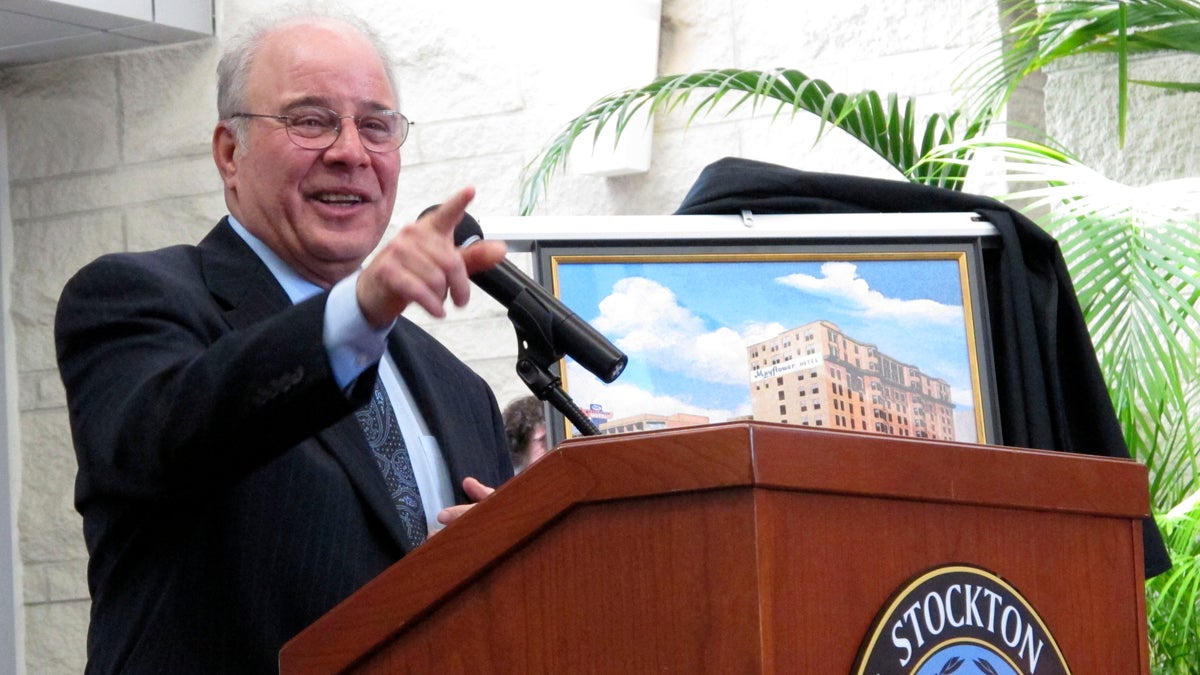  Harvey Kesselman, acting president of Stockton University in Galloway Township N.J. speaks at a reception in his honor at the university on Wednesday April 29, 2015. (AP Photo/Wayne Parry) 