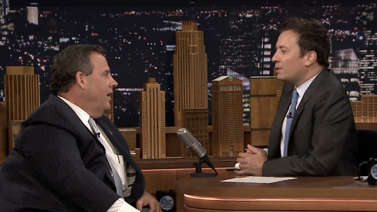  Chris Christie appears on The Tonight Show on Tues, Sept 1, 2015. (Screen capture from NBC.com video) 