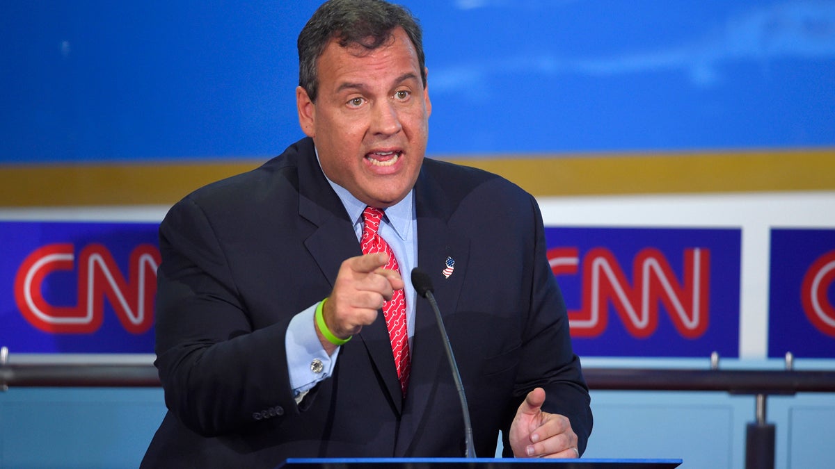 GOP 2016 Debate Chris Christie speaks during the CNN Republican presidential debate at the Ronald Reagan Presidential Library on Wednesday, Sept. 16, 2015. (AP Photo/Mark J. Terrill)