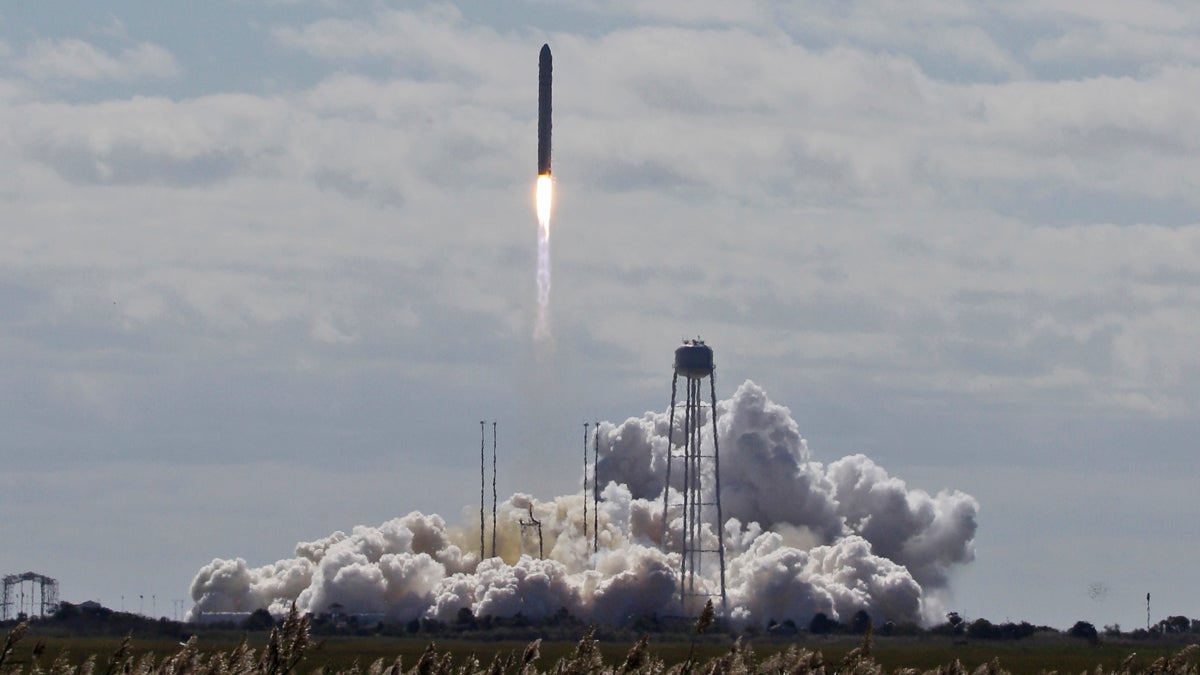  A rocket blasts off from Wallops Island, Va. (AP Photo/Steve Helber, file) 