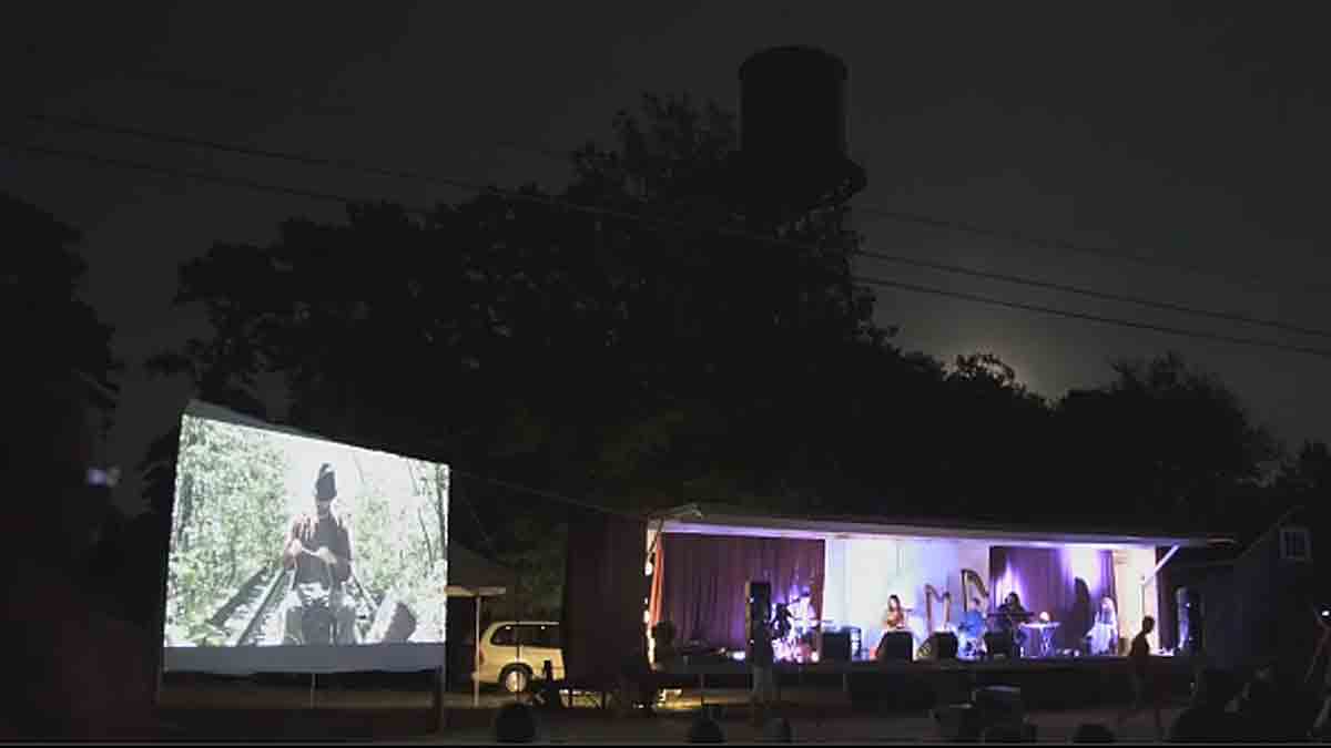  The band (right) play an original score to the documentary Pine Barrens. (Image from WHYY Friday Arts segment) 