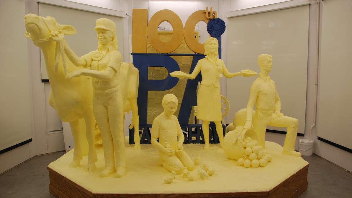 The finished butter sculpture for the 2016 Pennsylvania Farm Show