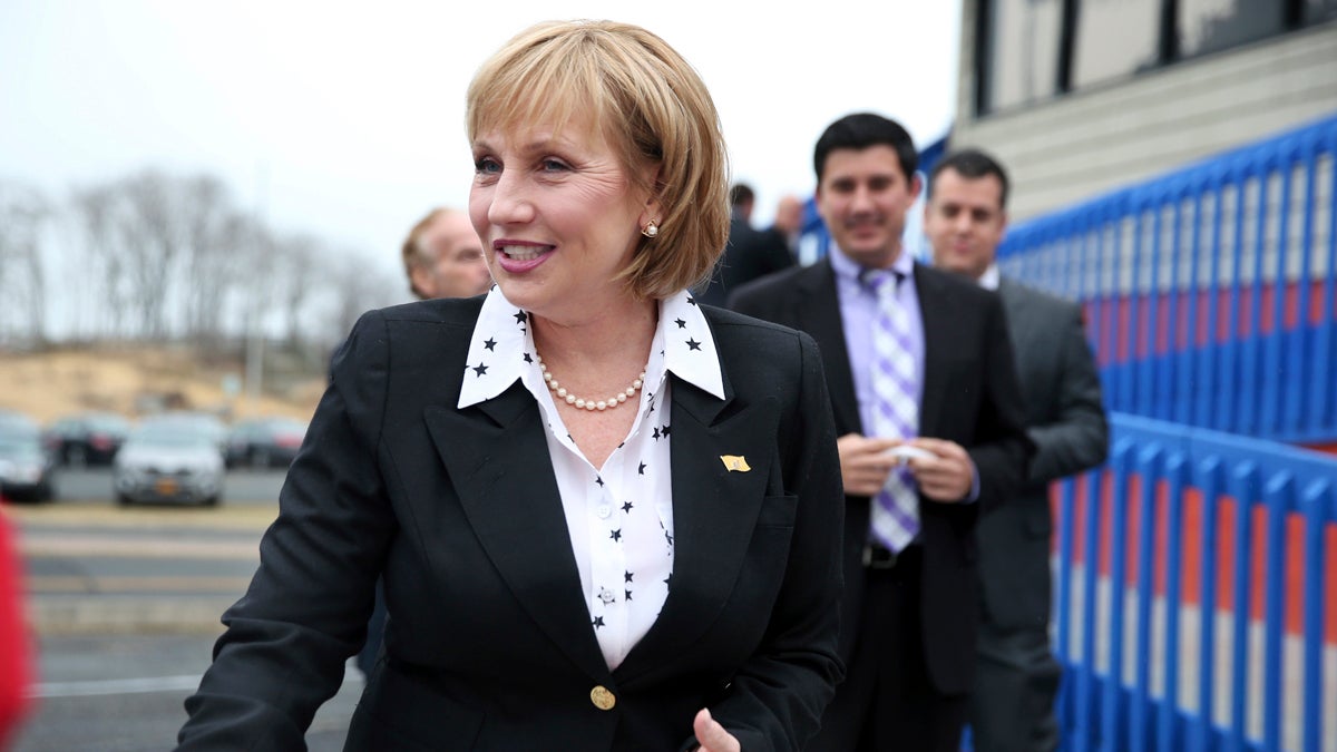 Republican New Jersey Lt. Gov. Kim Guadagno arrives to officially kick off her candidacy for governor