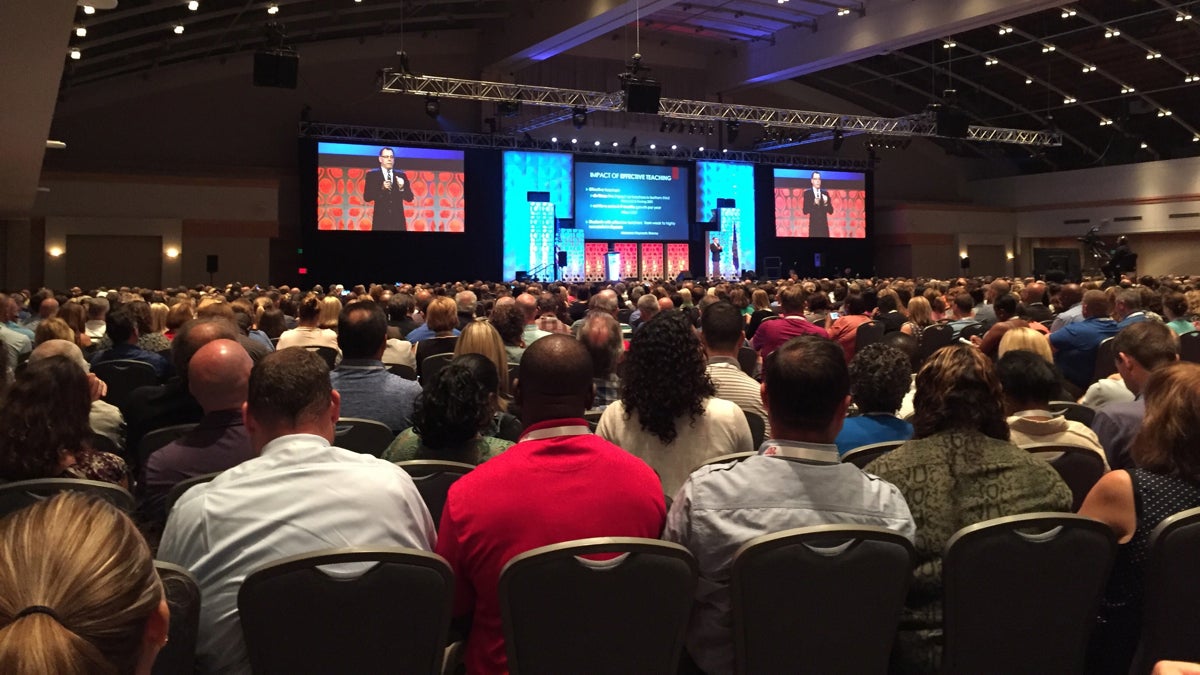  Hundreds of school principals from across the country gather at the Pennsylvania Convention Center for the 2017 National Principals Conference. (Avi Wolfman-Arent/WHYY) 