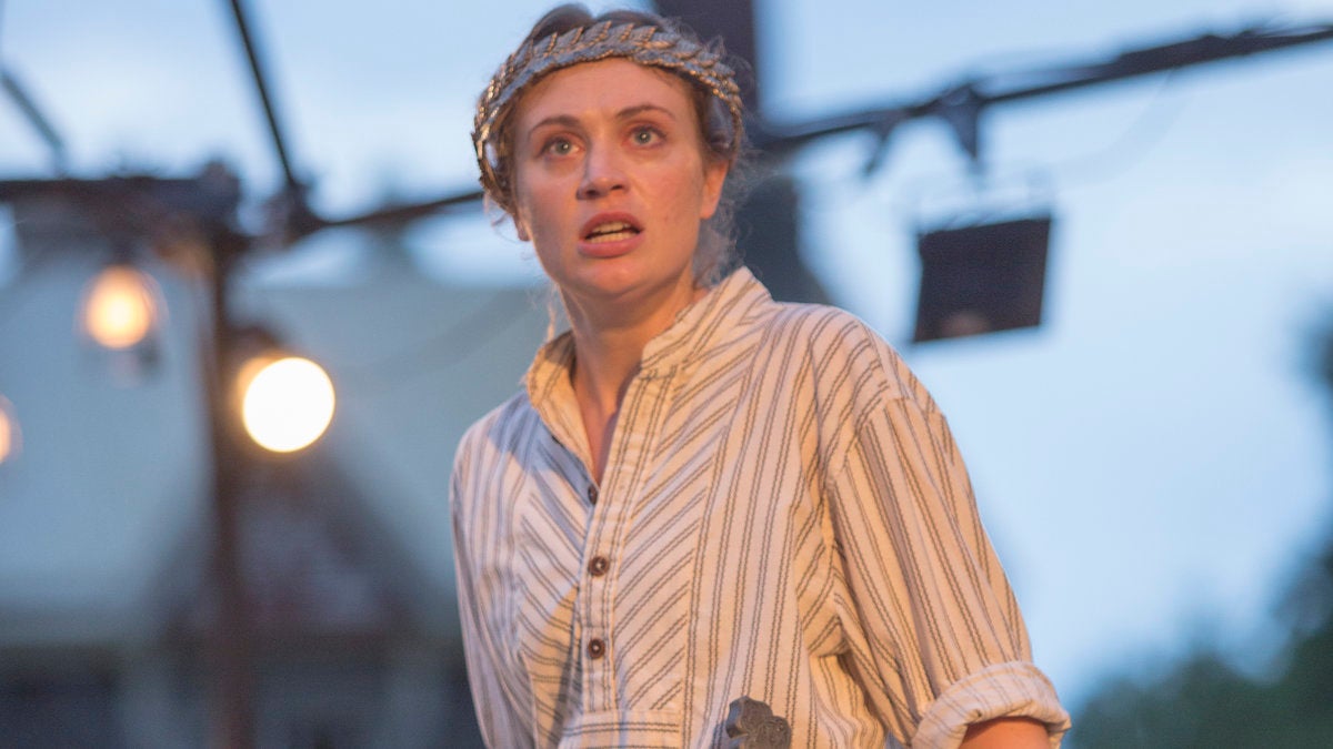 Emiulie Krause as Henry V in Delaware Shakespeare's production of 'Henry V.' (Courtesy of Alessandra Nicole) 