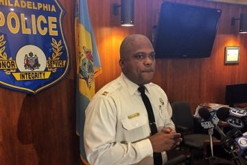 Capt. Sekou Kinebrew, a Philadelphia police spokesman, says fewer people were shot in 2017, but more victims died as a result of a shooting. (Dana DiFilippo/WHYY) 