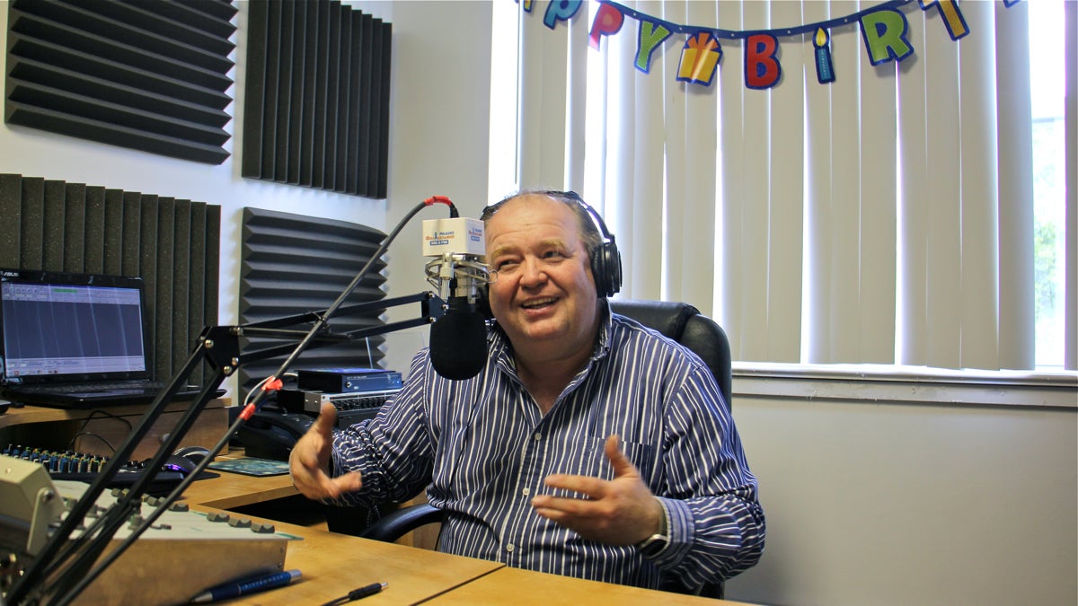  Alexander Yuchkovski is the voice behind Radio Philadelphia, a Russian-language station. (Emma Lee/WHYY) 