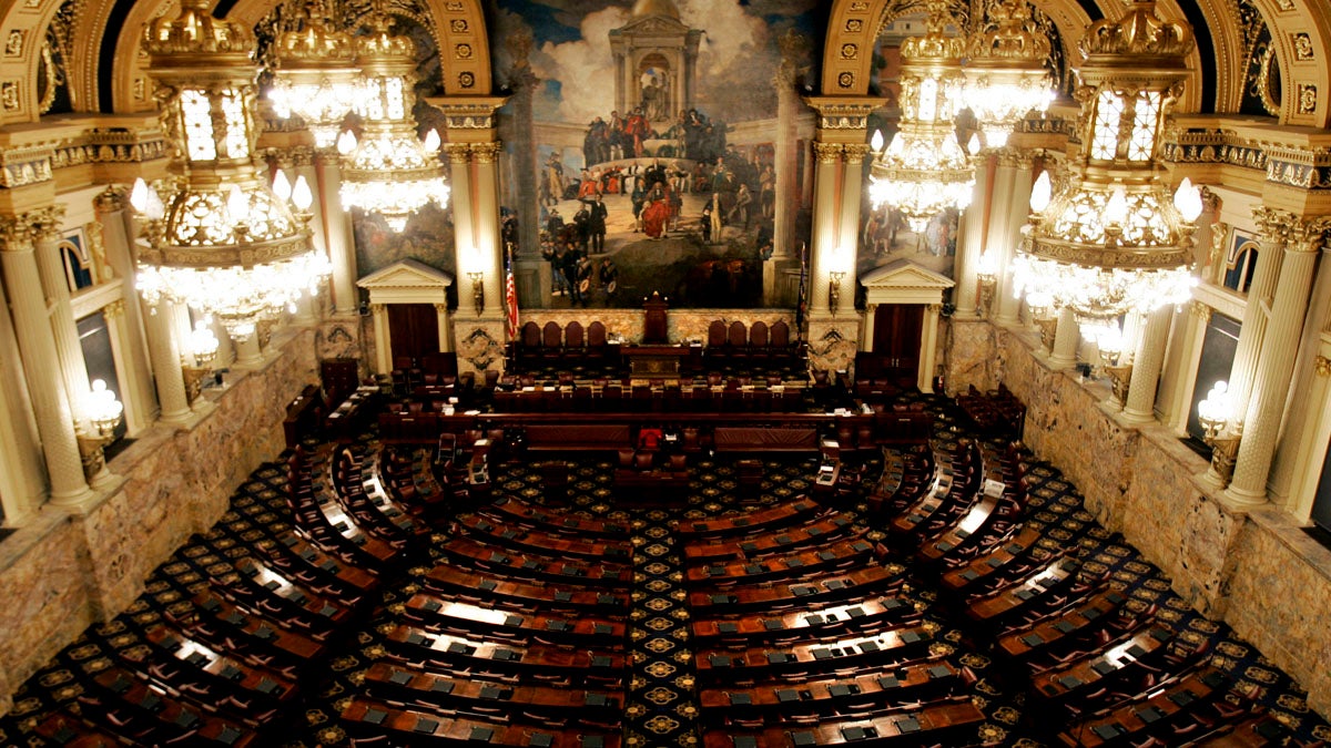 The 203 seats in the Pennsylvania House of Representatives sit empty. Along with 50 Senate seats, the Keystone State has the largest full-time legislature in the nation. (AP file photo)  