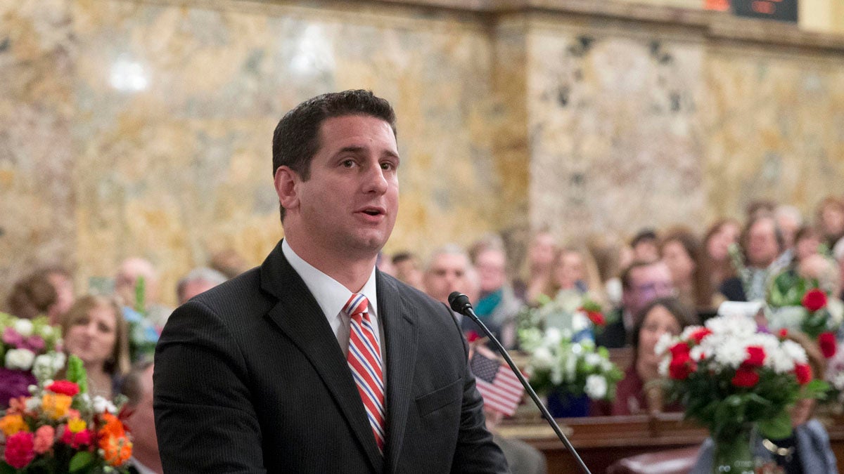 Dave Reed, Pennsylvania House majority leader, speaks during inauguration ceremonies this month in Harrisburg. (AP photo/Matt Rourke) 